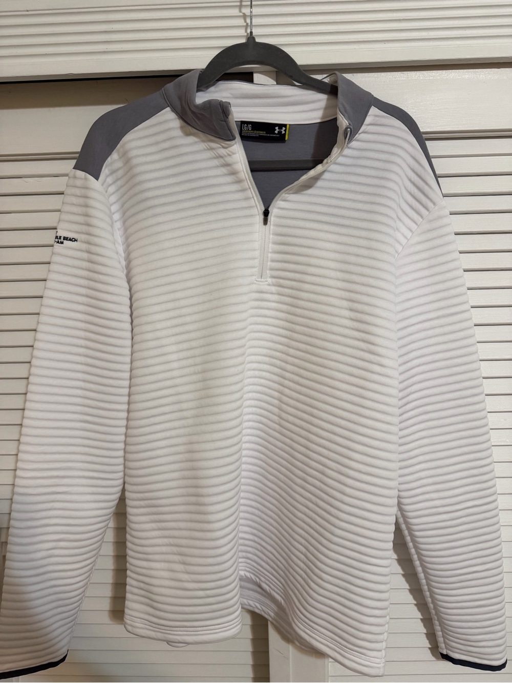 Under Armour Men’s White Quarter-Zip Golf Sweater